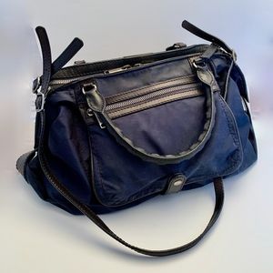 Joy Gryson 'Skye' Blue Nylon Convertible Handbag